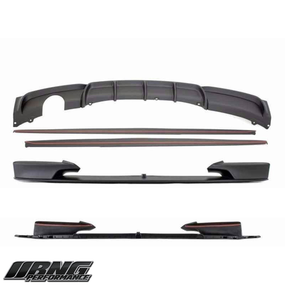 GBT-AUTOSTYLING M Performance Style Side Skirt Blades For BMW 3 Series F30 – Matte Black, Pair